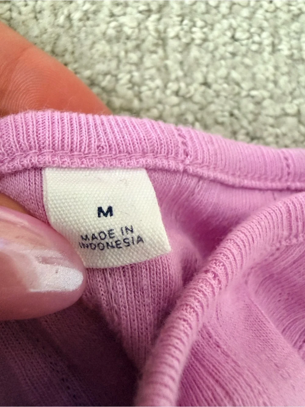 GAP Lilac Ribbed Short-Sleeve Tee